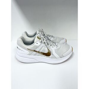Nike Womens White Gold Run Swift v2.0 2 Running Shoes Size 11‎